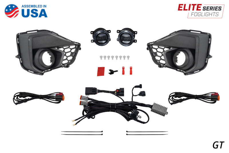 Diode Dynamics 2024 Ford Mustang EcoBoost Elite Series Add-On Fog Lamp Kit Yellow