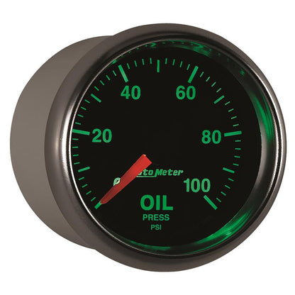 Autometer GS Series 2-1/16in Oil Pressure Gauge 100PSI Electric Full Sweep