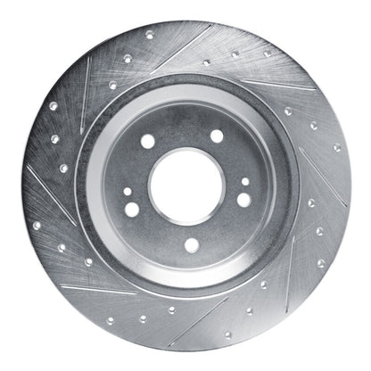 R1 Concepts R1 21-25 Hyundai SANTA FE Rear Right Drilled & Slotted Silver Brake Rotor