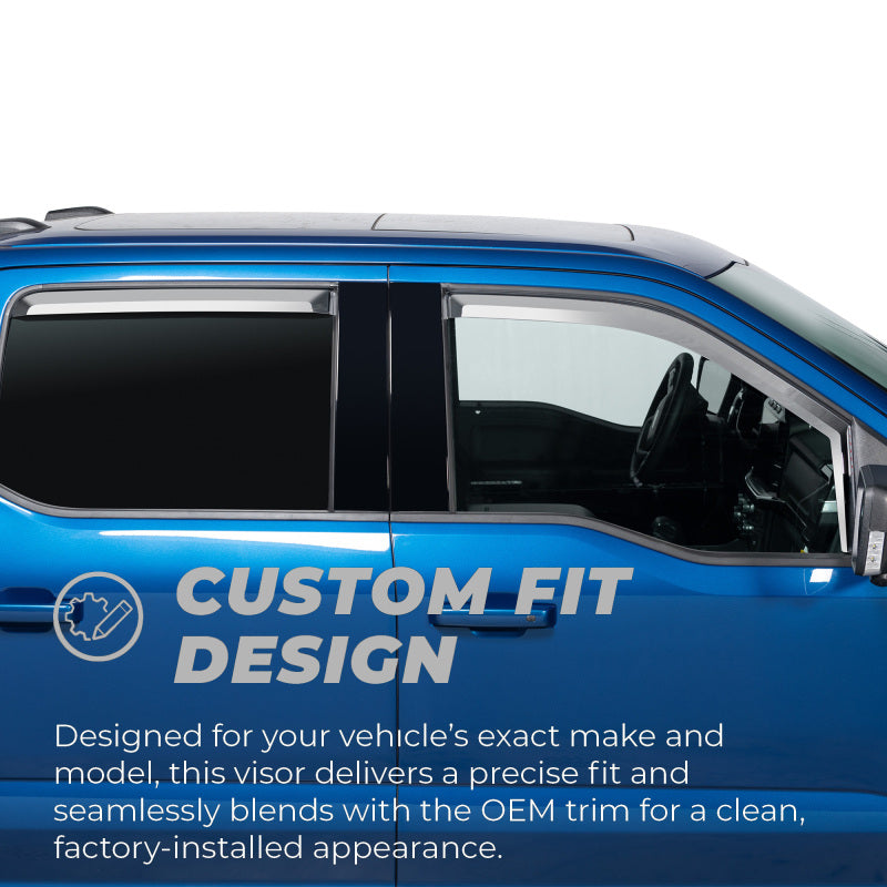 Putco 05-08 Hyundai Tucson (Set of 4) - Tape On Install Element Chrome Window Visors