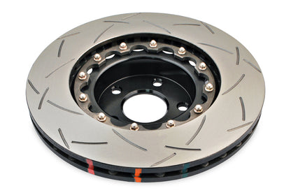 DBA 02-10 WRX / 13+ FR-S / 13+ BRZ Premium Front Slotted 5000 Series 2 Piece Rotor w/ Black Hat