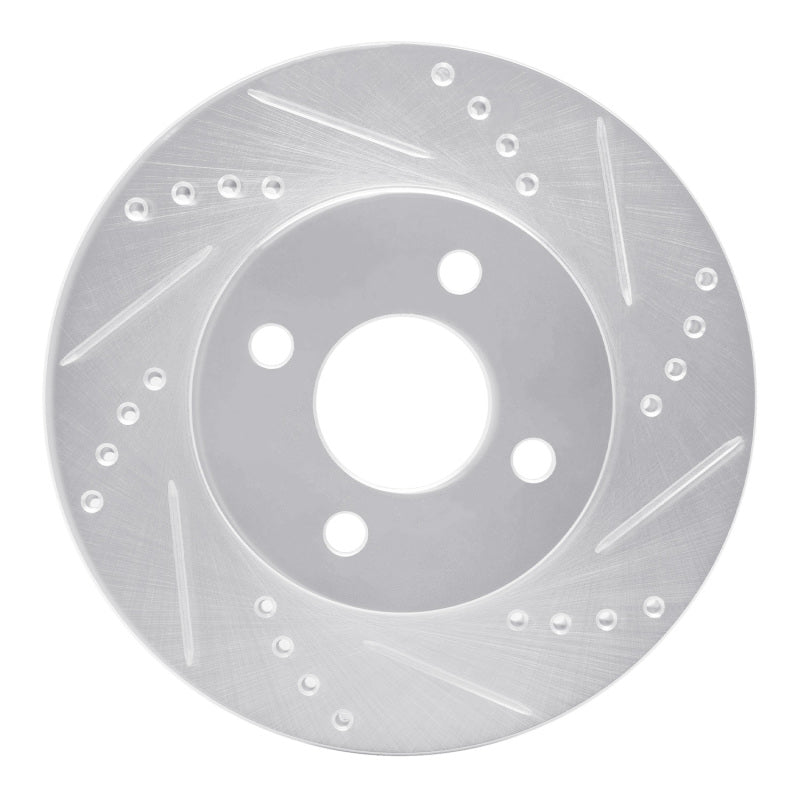 R1 Concepts R1 03-10 Chevrolet Cobalt Front Right Drilled & Slotted Silver Brake Rotor