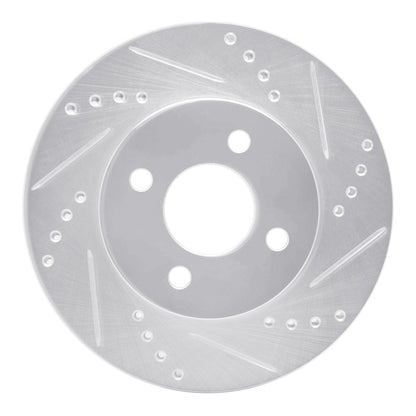 R1 Concepts R1 03-10 Chevrolet Cobalt Front Right Drilled & Slotted Silver Brake Rotor