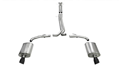 CORSA Performance Corsa 2010-2019 Ford Taurus SHO 3.5L V6 Turbo Sport Cat-Back Exhaust w/ Dual 4in Black Tips