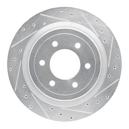 R1 Concepts R1 21-25 Ford F-150 Lightning Rear Right Drilled & Slotted Silver Brake Rotor
