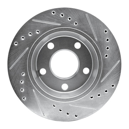 R1 Concepts R1 85-91 Audi 200 Quattro Rear Left Drilled & Slotted Silver Brake Rotor
