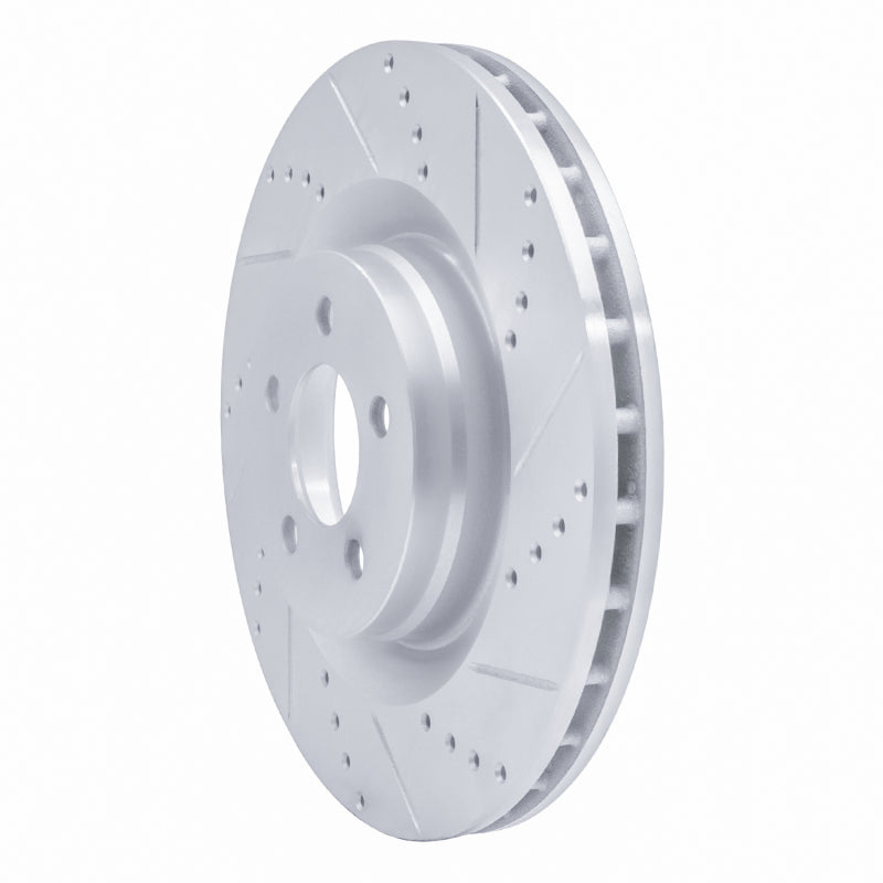 R1 Concepts R1 05-23 Chrysler 300 Front Right Drilled & Slotted Silver Brake Rotor