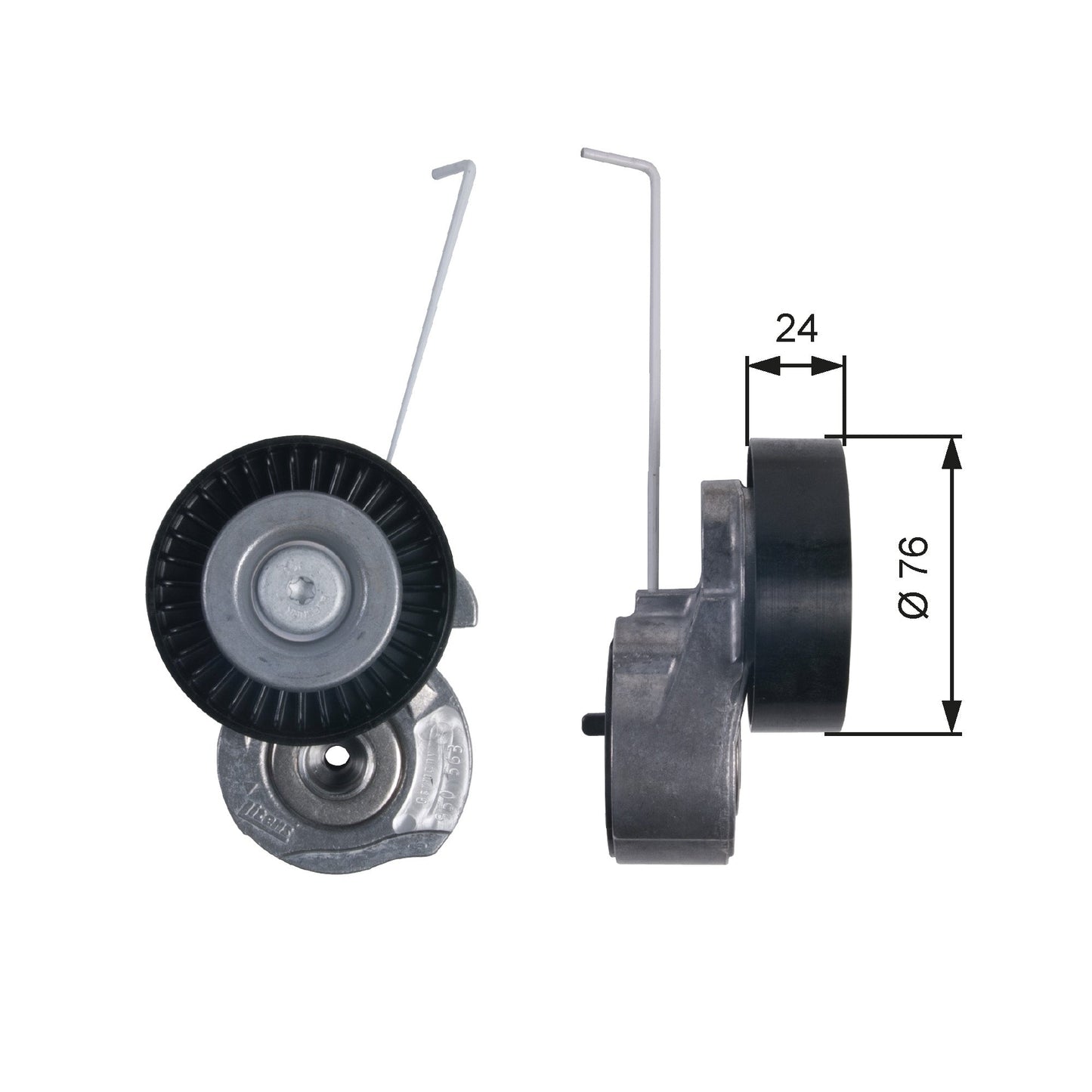 GATES GATT38495 V-Ribbed Belt Tensioner Pulley