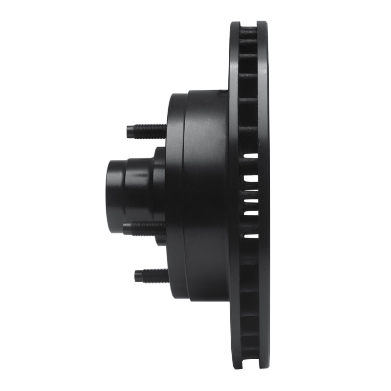 R1 Concepts R1 73-93 Ford E-100 Econoline Front Right Drilled & Slotted Black Brake Rotor