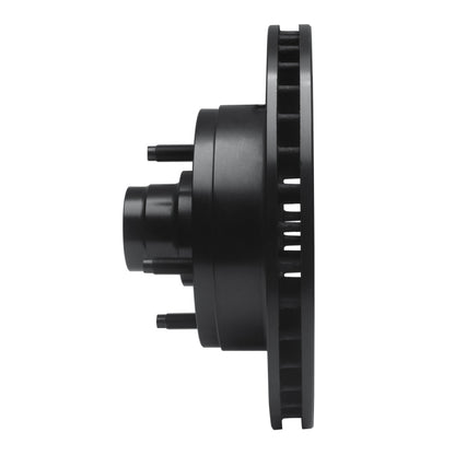 R1 Concepts R1 73-93 Ford E-100 Econoline Front Right Drilled & Slotted Black Brake Rotor