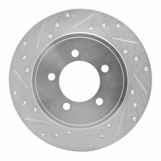 R1 Concepts R1 02-10 Ford Explorer Sport Trac Rear Left Drilled & Slotted Silver Brake Rotor