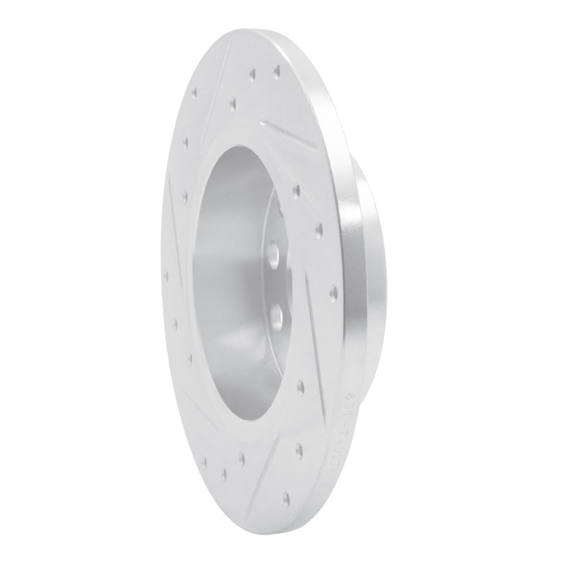 R1 Concepts R1 05-13 Audi A3 Rear Right Drilled & Slotted Silver Brake Rotor