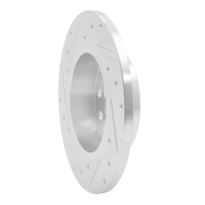 R1 Concepts R1 05-13 Audi A3 Rear Right Drilled & Slotted Silver Brake Rotor