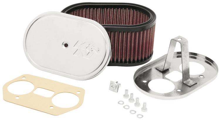 K&N Engineering K&N Custom Oval Red Race Filter 7in L x 4-1/2in W 3-1/4in H