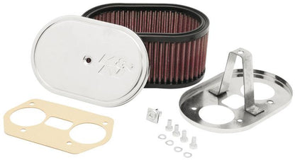 K&N Engineering K&N Custom Oval Red Race Filter 7in L x 4-1/2in W 3-1/4in H