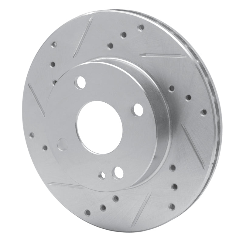 R1 Concepts R1 90-93 Mazda Miata Front Left Drilled & Slotted Silver Brake Rotor