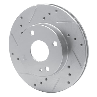 R1 Concepts R1 90-93 Mazda Miata Front Left Drilled & Slotted Silver Brake Rotor