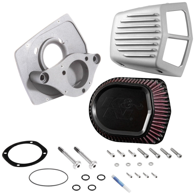K&N Engineering K&N Street Metal Intake System - Shaker Touring 2017 Silver Intake System-Harley-Davidson
