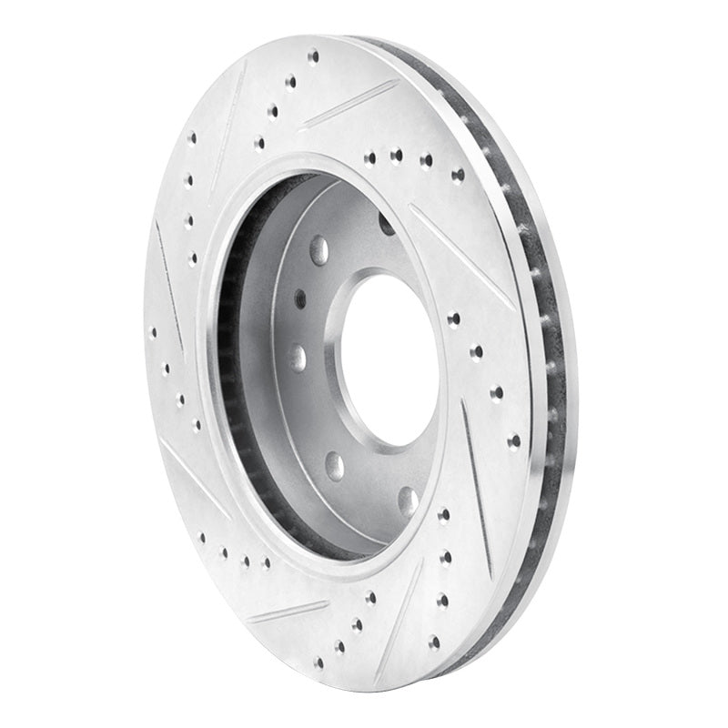 R1 Concepts R1 09-09 Ford F-150 4WD Front Right Drilled & Slotted Silver Brake Rotor