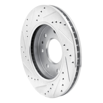 R1 Concepts R1 09-09 Ford F-150 4WD Front Right Drilled & Slotted Silver Brake Rotor