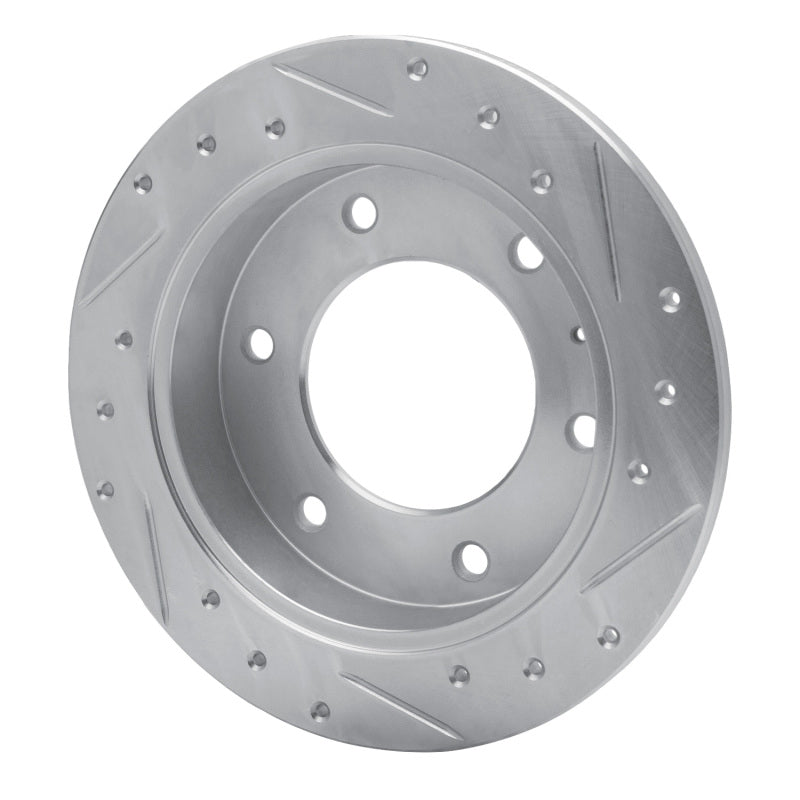 R1 Concepts R1 88-95 Isuzu AMIGO Rear Left Drilled & Slotted Silver Brake Rotor