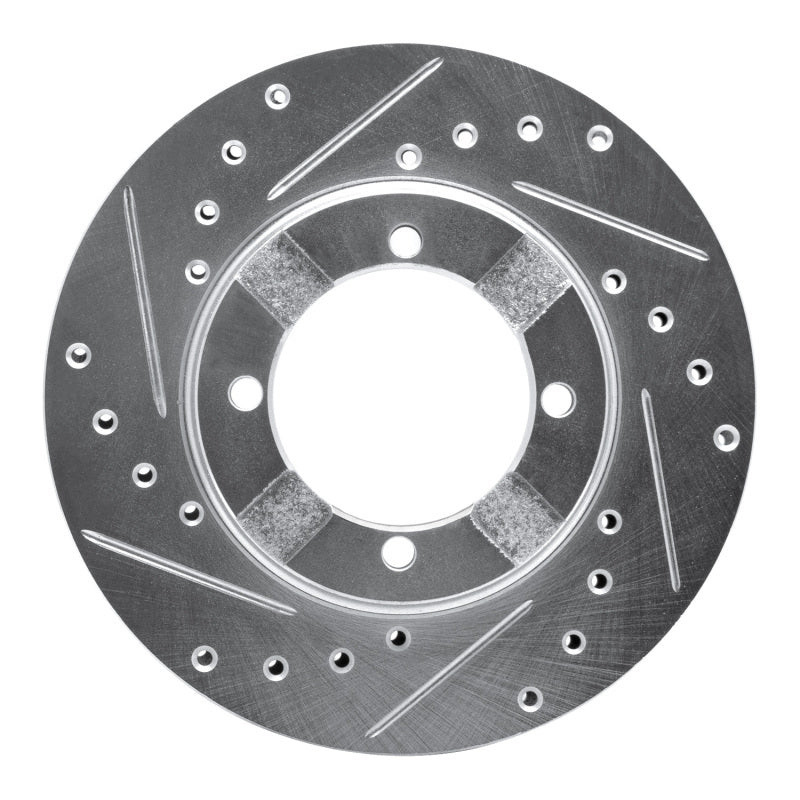 R1 Concepts R1 83-91 Dodge COLT Front Left Drilled & Slotted Silver Brake Rotor