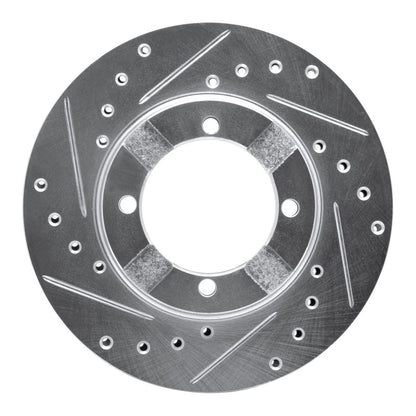 R1 Concepts R1 83-91 Dodge COLT Front Left Drilled & Slotted Silver Brake Rotor
