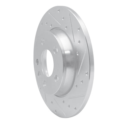 R1 Concepts R1 96-00 Volkswagen EuroVan Rear Right Drilled & Slotted Silver Brake Rotor