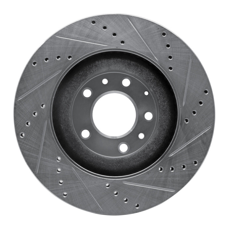 R1 Concepts R1 07-15 Mazda CX-9 Front Left Drilled & Slotted Silver Brake Rotor