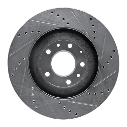 R1 Concepts R1 07-15 Mazda CX-9 Front Left Drilled & Slotted Silver Brake Rotor