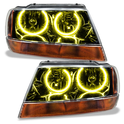 ORACLE Lighting Oracle 99-04 Jeep Grand Cherokee SMD HL - Black - ColorSHIFT w/ 2.0 Controller