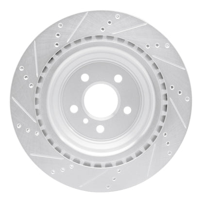 R1 Concepts R1 2013-2019 Mercedes-Benz GLE400 Rear Right Drilled & Slotted Silver Brake Rotor