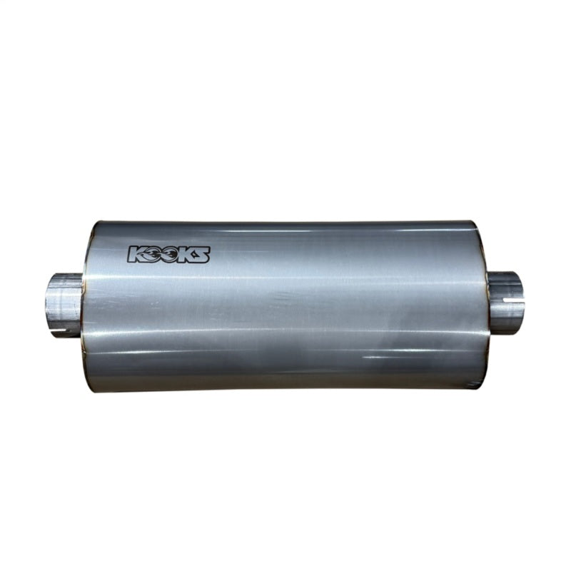 Kooks Headers Kooks 3in Oval Clamp In Center/Center Muffler 18in Long Body Polished Stainless Steel
