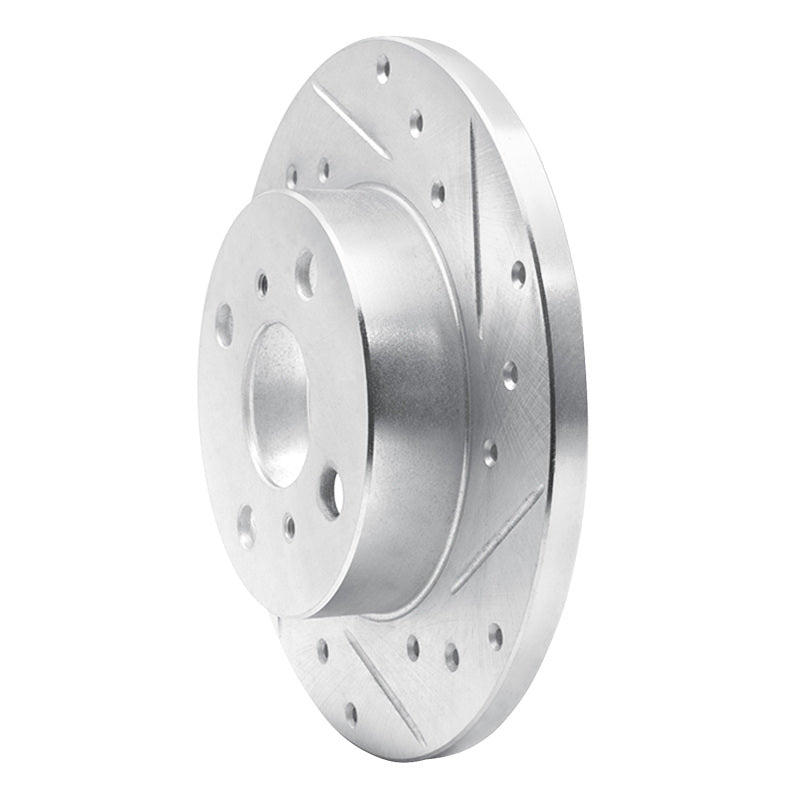 R1 Concepts R1 84-88 Chevrolet Nova Front Right Drilled & Slotted Silver Brake Rotor