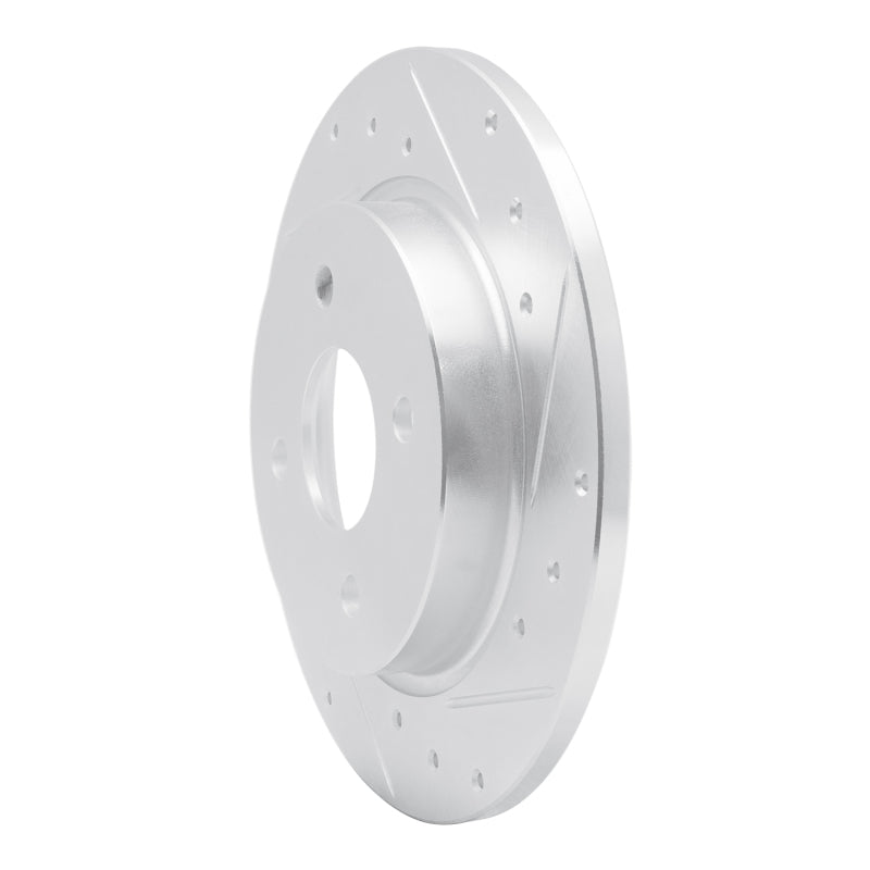 R1 Concepts R1 18-22 Ford Ecosport Rear Right Drilled & Slotted Silver Brake Rotor