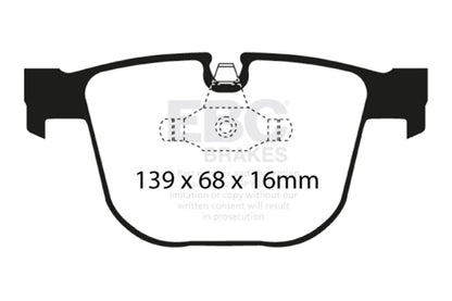 EBC Racing 11-12 BMW 1M Coupe (E82) RP-1 Race Rear Brake Pads