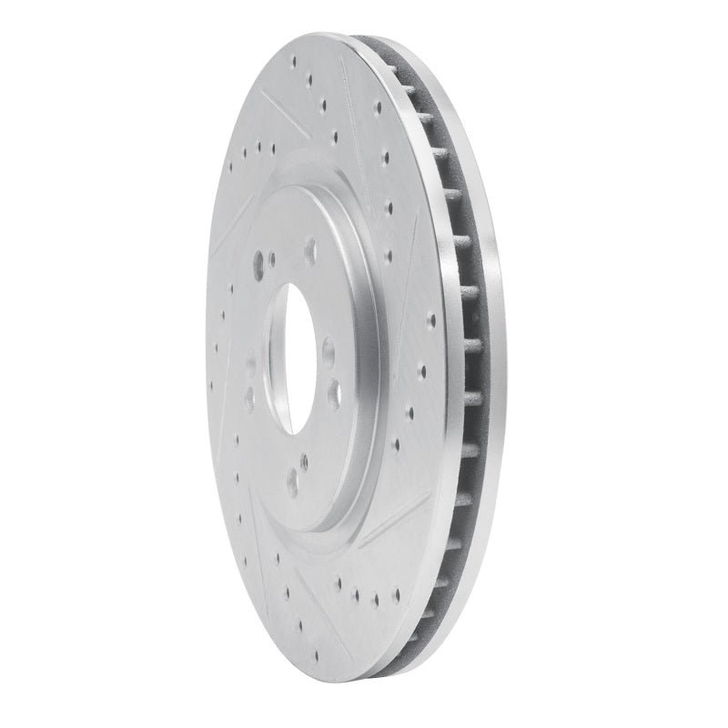 R1 Concepts R1 97-05 Acura NSX Front Right Drilled & Slotted Silver Brake Rotor