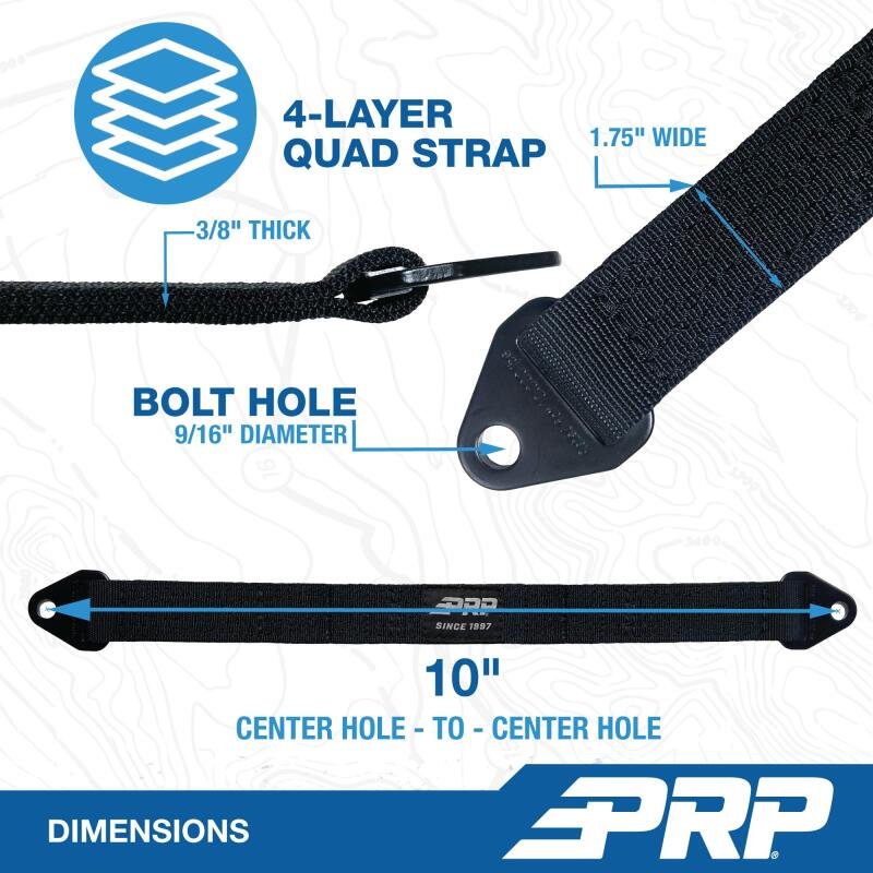 PRP Seats PRP 6In. Quad Wrap Limit Strap