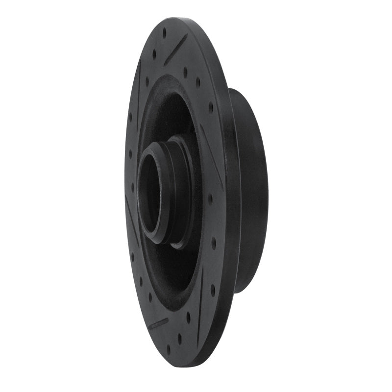 R1 Concepts R1 88-92 Ford Probe Rear Right Drilled & Slotted Black Brake Rotor