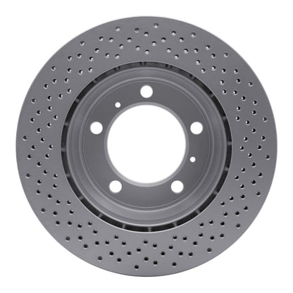 DFC 05-23 Porsche 718 Cayman Rear Drilled GeoSPEC Coated Rotor