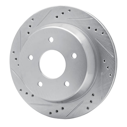 R1 Concepts R1 98-05 Chevrolet Blazer Rear Left Drilled & Slotted Silver Brake Rotor