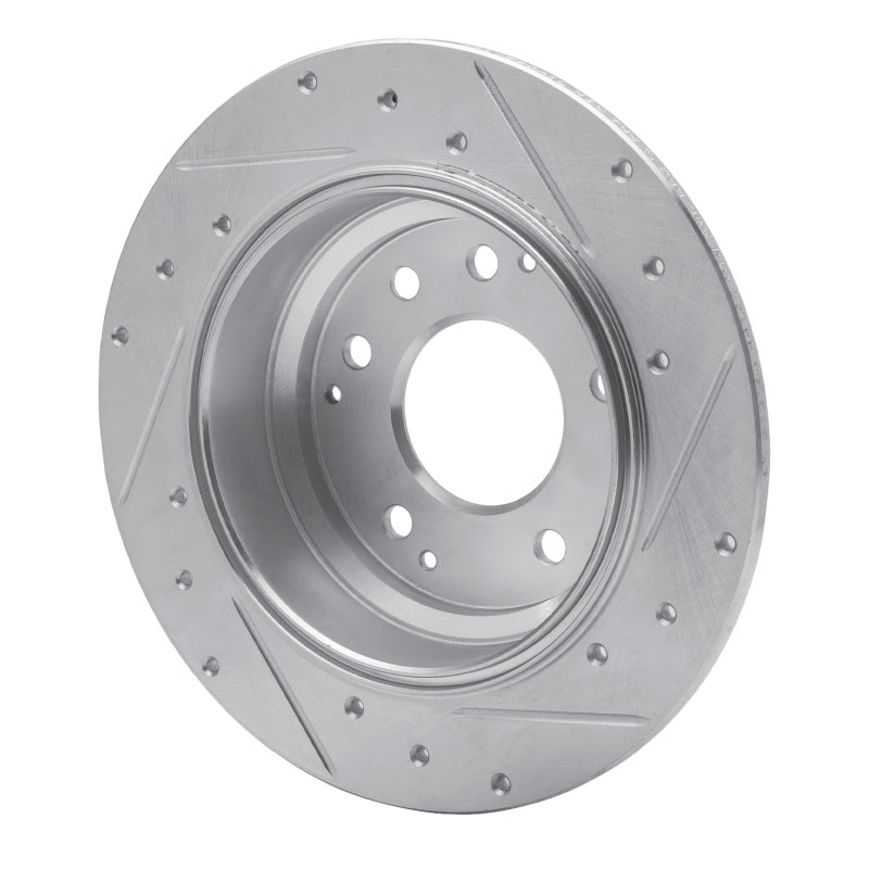 R1 Concepts R1 91-99 Acura Legend Rear Left Drilled & Slotted Silver Brake Rotor