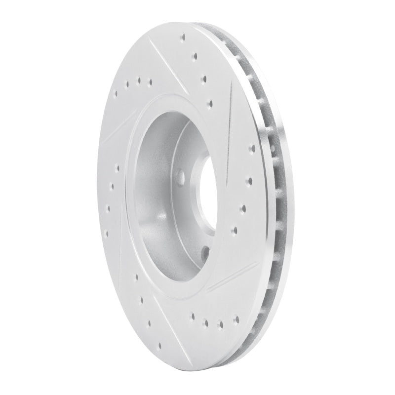 R1 Concepts R1 98-04 Ford CONTOUR Front Left Drilled & Slotted Silver Brake Rotor