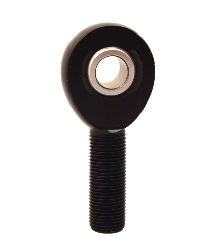 QA1 A Series Endura Rod End - Male/Left Hand - .5in Bore x 5/8-18 - Black Aluminum