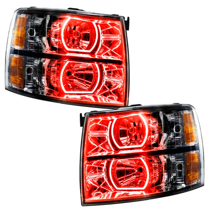 ORACLE Lighting Oracle 07-13 Chevy Silverado SMD HL - Blk - Square Style - ColorSHIFT w/ 2.0 Controller