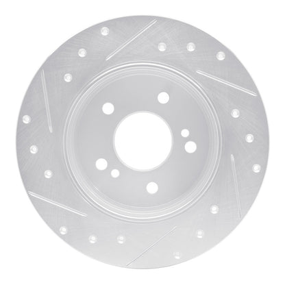 R1 Concepts R1 87-15 Chrysler Crossfire Rear Right Drilled & Slotted Silver Brake Rotor