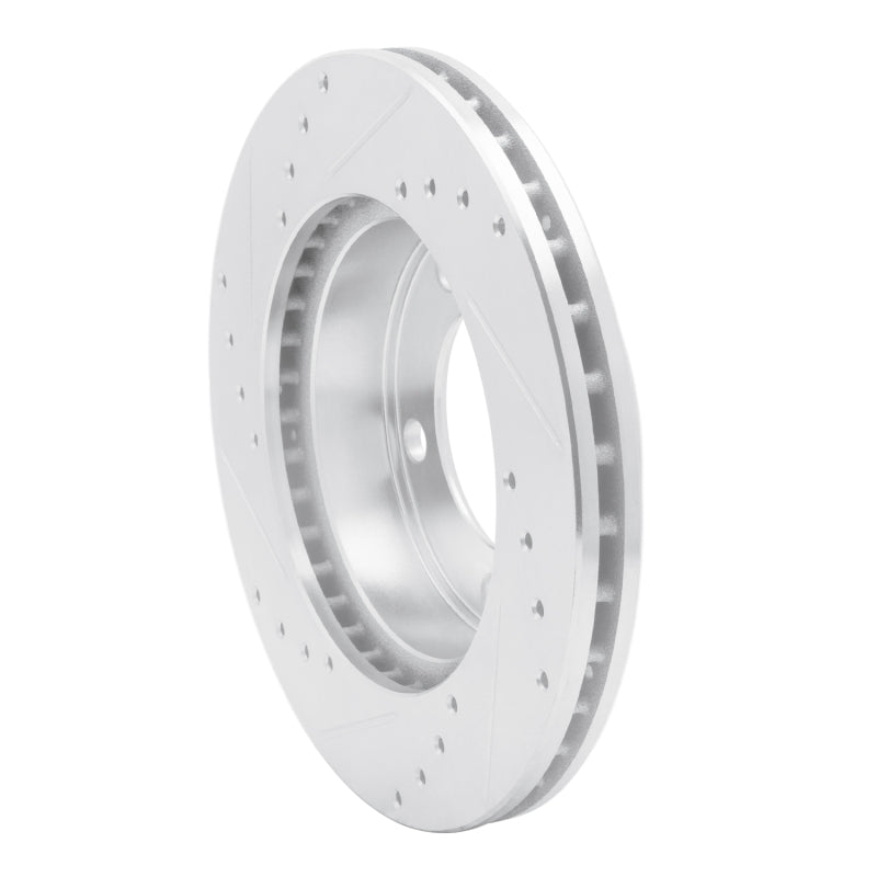 R1 Concepts R1 94-96 Ford F-150 4WD Front Right Drilled & Slotted Silver Brake Rotor
