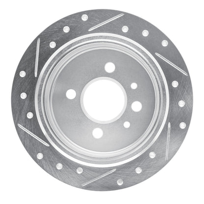R1 Concepts R1 84-91 BMW 325 Rear Right Drilled & Slotted Silver Brake Rotor