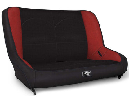 PRP Seats PRP Jeep TJ/LJ/JK Low Back Rear Bench - Black/Red