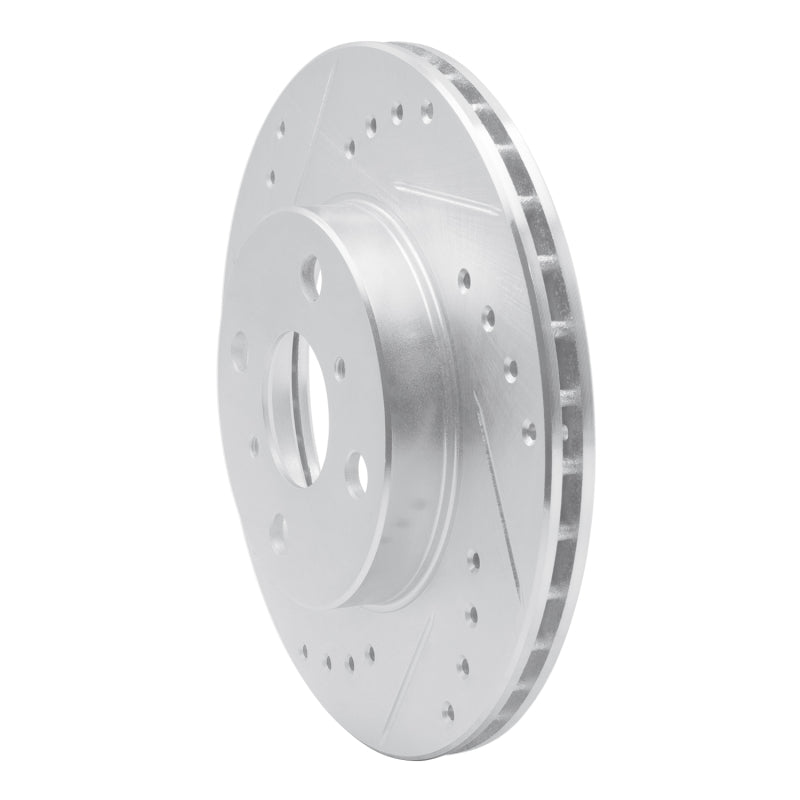 R1 Concepts R1 92-95 Toyota Paseo Front Left Drilled & Slotted Silver Brake Rotor